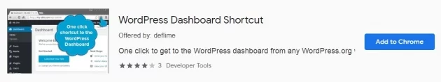 wordpress chrome extensions wordpress dashboard shortcut