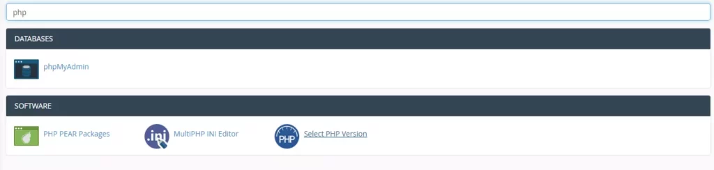 php version in cpanel