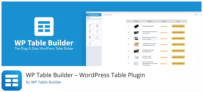 wp table builder
